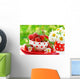bowl of fresh strawberries Wall Mural