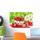 bowl of fresh strawberries Wall Mural