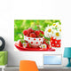 bowl of fresh strawberries Wall Mural