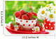 bowl of fresh strawberries Wall Mural
