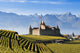 Switzerland, Vineyards and castle Wall Mural