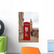 Red Telephone Booth in London Wall Mural
