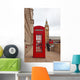 Red Telephone Booth in London Wall Mural