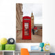 Red Telephone Booth in London Wall Mural