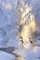 Snowman Couple Standing Next Wall Decal 2