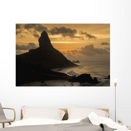 View of Morro do Pico at sunset from Forte dos Remedios Wall Mural