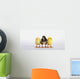 Three baby chicks in a row;British columbia canada Wall Mural