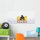 Three baby chicks in a row;British columbia canada Wall Mural
