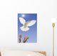 Hands releasing white dove;Vancouver british columbia canada Wall Mural