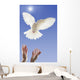 Hands releasing white dove;Vancouver british columbia canada Wall Mural