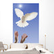 Hands releasing white dove;Vancouver british columbia canada Wall Mural
