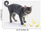 Grey Tabby Cat Licking Wall Decal