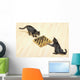 Two grey tabby cats playing chess;Vancouver british columbia canada Wall Mural