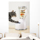 Grey tabby cat with paw Wall Mural