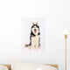 Portrait Siberian Husky British Wall Decal