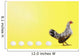 Hen standing in line with five eggs;British columbia canada Wall Mural
