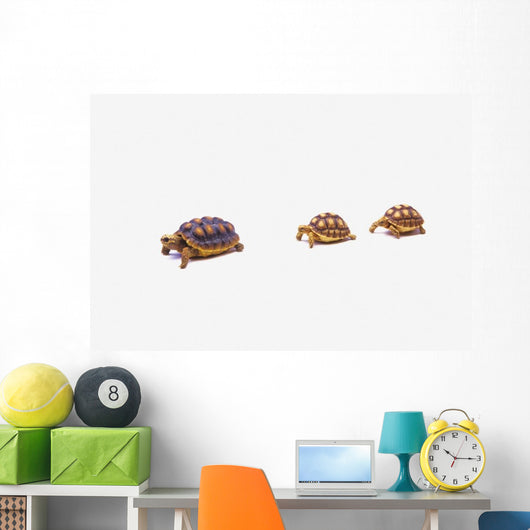 Two Young Red-legged Turtles Wall Decal