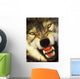 Growling wolf in the rocky mountains;United states of america Wall Mural
