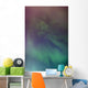 A green aurora borealis corona Wall Mural