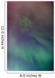 A green aurora borealis corona Wall Mural