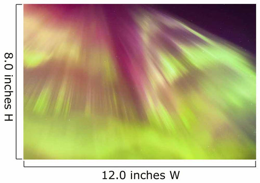 A Green And Purple Northern Lights Corona Wall Mural