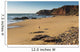 Portugal, Algarve, Distant View Of Surfer Walking On Playa Do Amado Wall Mural