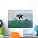 Spain, Andalusia, Cadiz, Male Surfer Mid Air In Large Splashing Wave Wall Mural