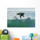 Spain, Andalusia, Cadiz, Male Surfer Mid Air In Large Splashing Wave Wall Mural