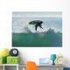 Spain, Andalusia, Cadiz, Male Surfer Mid Air In Large Splashing Wave Wall Mural