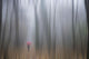 Woman Walking with Red Wall Decal