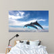 Couple  Of Dolphins Jumping Against The Blue Sky Wall Mural