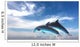 Couple  Of Dolphins Jumping Against The Blue Sky Wall Mural