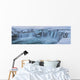 Godafoss With Large Pieces Of Ice Forming In The Cold Weather Wall Mural