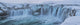 Godafoss With Large Pieces Of Ice Forming In The Cold Weather Wall Mural
