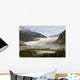 View Of Mendenhall Glacier And Lake And Trail Leading To Overlook Wall Mural