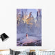 Snowman Standing On A Small Island Wall Mural