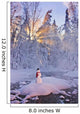 Snowman Standing On A Small Island Wall Mural