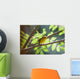 Female Wilson's Warbler Perched On Mountain Ash Branch Wall Mural