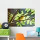 Female Wilson's Warbler Perched On Mountain Ash Branch Wall Mural