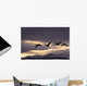 Four Trumpeter Swans Arrive At Marsh Lake As A Squall Moves Wall Mural