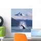 On A Sunny Morning A Humpback Whale Repeatedly Pounds Its Flukes Wall Mural