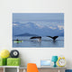 Group Humpback Whales Lift Wall Decal