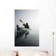 A Sea Kayaker Paddles Into Thick Fog On On A Calm Morning Wall Mural
