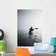 A Sea Kayaker Paddles Into Thick Fog On On A Calm Morning Wall Mural