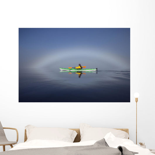 A Sea Kayaker Paddles Wall Mural