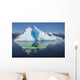 A Sea Kayaker Paddles Beside An Iceberg Wall Mural