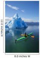 A Sea Kayaker Paddles Beside An Iceberg Wall Mural