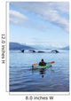 A Sea Kayaker Watches As A Group Of Humpback Whales Lift Their Flukes Wall Mural
