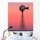 Windmill Silhouette Sunset Wall Mural