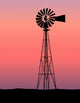 Windmill Silhouette Sunset Wall Mural